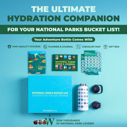 National Parks Water Bottle - White Edition