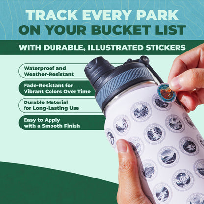 National Parks Water Bottle - White Edition