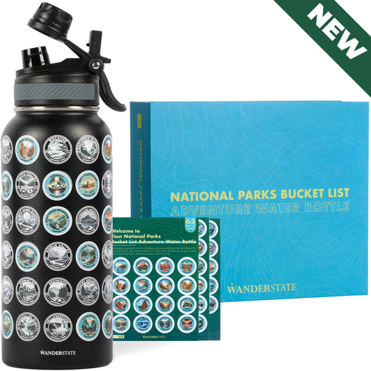 National Parks Water Bottle - Black Edition